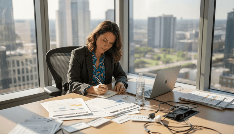 Master coordinating busy schedules for multi-day events